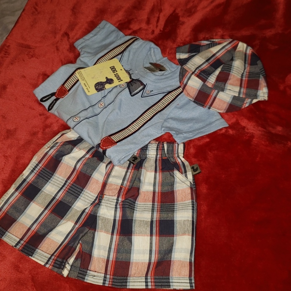 Baby boy short set with cap